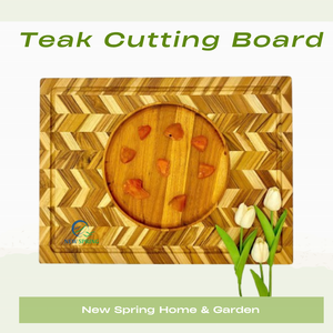 เขียงไม้สักคุณภาพพรีเมียมระดับไฮเอนด์ ดีไซน์ใหม่สำหรับตกแต่งครัว ทำจากไม้ธรรมชาติ ปรับแต่งได้ ใช้กับเครื่องล้างจานได้ - Product Image 3