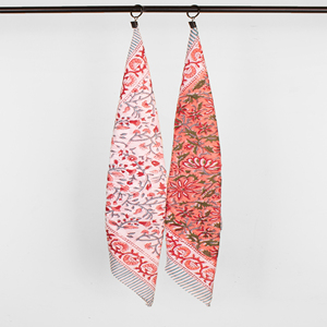 Bandana traditionnel imprimé à la main, motif floral, respirant, pour l'été, unisexe, cache-poils pour animaux, foulard héritage indien - Product Image 5