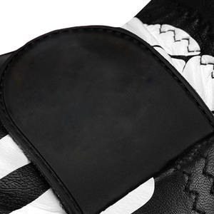 Gants de golf pour hommes de haute qualité, légers, respirants, à doigts entiers, nouvelle arrivée, design squelette imprimé, en véritable peau de mouton noire - Product Image 4