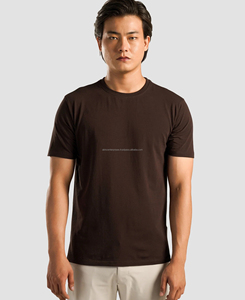 Nuevo Diseño 2026 Camiseta de Hombre 100% Algodón Jersey Tejido, Elegante, Transpirable, con Estampado Digital, Patrón Sólido, Manga Corta, Corte Regular - Product Image 1
