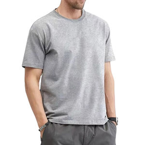 Camiseta de Cuello Redondo para Hombre, 100% Algodón Grueso, Personalizable con Logotipo, Transpirable, Diseño Sólido, Impresión Serigráfica - Product Image 2