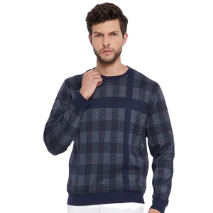 Suéter de Punto a Cuadros para Hombre, Cuello Redondo, Corte Regular, Estilo Casual para Otoño - Product Image 1