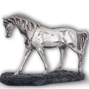 Premium Quality Aluminium Cast Horse Figurine for Luxury Tabletop Styling with Elegant Form and Stable Base - Product Image 5