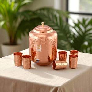Distributeur d'eau en cuivre finition naturelle, style non peint, finition lisse, distributeur d'eau en cuivre personnalisé - Product Image 1