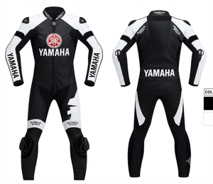 Mono de Carreras Ramaha Moto, Cuero Vacuno/Canguro de Primera Calidad |   Listo para la pista |   Protección de Nivel 2 - Product Image 1