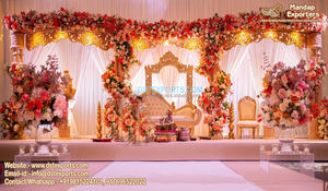 Decoración de Ensueño Musulmana para Escenario de Walima, Tema Árabe, Recepción de Boda, Escenario de Boda India, Recepción Abierta de Bollywood, Reino Unido - Product Image 5