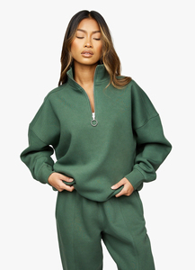 Nouvelle Veste de Yoga Femme Tendance à Demi-Zip, Haut de Sport Décontracté à Manches Longues, Col Montant, Sweat-shirt à Capuche - Product Image 4