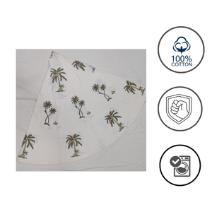 Ethnic Luxurious Jaipuri Hand Block Print <b>Round</b> <b>Tablecloth</b> Handcrafted Artisanal Floral Design 6 Seater Dining Table Home Cafe - Product Image 2