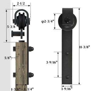 36 Pollici. X 84 Pollici Porta Scorrevole in Legno di Abete Massiccio 6.6FT con Kit Hardware, Telaio a K, Vernice Spray Grigia per Soggiorno - Product Image 3