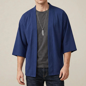 Chaqueta Kimono Personalizable, Nueva, de Color Sólido, Elegante, para Hombre, Hecha en Pakistán - Product Image 1