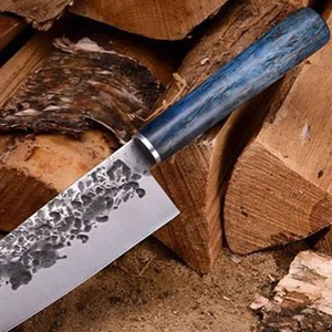 Cuchillo de Chef Personalizado Hecho a Mano Burraq con Hoja de Acero Inoxidable de 7 Pulgadas, Funda de Cuero y Otros Accesorios - Regalo para Chef - Product Image 3