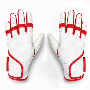 Professional Baseball Batting Gloves High Quality Breathable Leather Lightweight Durable <b>Hook</b> Loop Closure Customizable Sizes - Product Image 2