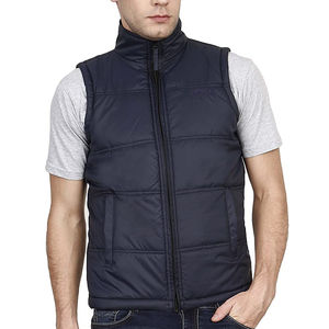 Gilet d'hiver matelassé à capuche de haute qualité pour homme, sans manches, personnalisable - Product Image 1