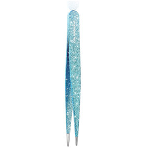 Precision <b>Tool</b> for Men & Women Ingrown Hair Eyebrow Removal Cyan Color Professional Stainless Steel Eyebrow Tweezers - Product Image 3