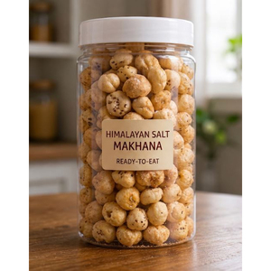 Makhana au sel de l'Himalaya, collation saine quotidienne, makhana naturellement grillée au sel de l'Himalaya, fabriquée par le fabricant au meilleur prix - Product Image 1