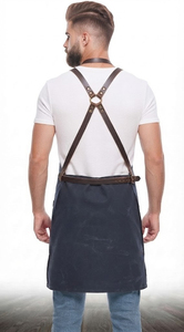 Tablier de Barbier Professionnel Résistant à l'Eau, Tablier de Salon avec Bretelles Ajustables pour le Cou et la Taille, Multiples Poches - Product Image 2