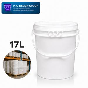 17L Plastic Printing Ink <b>Bucket</b> <b>with</b> Handle and Flat <b>Lid</b> for Printing Ink Packaging and Storage - Product Image 1