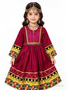 Robe ethnique vintage violette brodée à manches longues, longueur ras du sol, pour femme, tenue de mariage indienne et pakistanaise, en mousseline unie infroissable - Product Image 4