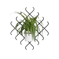 Pot de fleurs en céramique avec cadre en fer géométrique moderne, plante succulente, feuille de Monstera artificielle, figurine décorative de table pour la maison