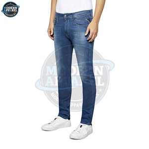 Jeans para Hombre, Estilo Urbano, Personalizados, de Mezclilla, Corte Holgado, Unisex, Bootcut, Anchos, Rectos, Azules - Product Image 2