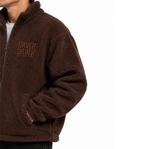 Men's Sherpa <b>Fleece</b> <b>Jacket</b> Full Zip Collar Stand Collar Casual Winter Outerwear <b>Lined</b> Loose Fit Fabric For Men Sherpa <b>Jacket</b> - Product Image 6