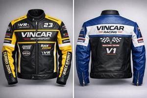 Next Garments OEM Veste de course en cuir pour homme grande taille personnalisée, style motard, streetwear - Product Image 2