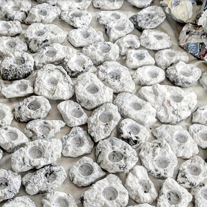 ที่ใส่เทียนทีไลท์หินมูนสโตนสีรุ้งธรรมชาติ |   หินดิบธรรมชาติ |   เชิงเทียนคริสตัล ของตกแต่งบ้าน ขายส่ง - Product Image 4