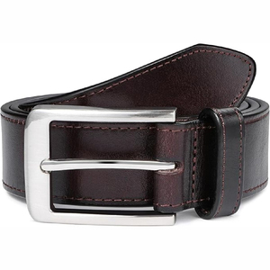 Ceinture pour homme en cuir véritable réglable, style habillé, design de créateur, avec boucle automatique, prix usine - Product Image 4