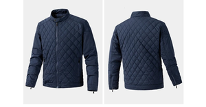 Autumn/Winter Men's Fashion Warm Quilted Reversible <b>Jacket</b> with Stand Collar - Product Image 2