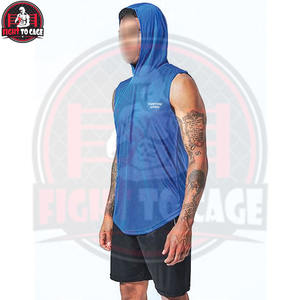 Lot de 3 débardeurs à capuche sans manches pour hommes, idéal pour l'entraînement, en tissu de qualité supérieure, vêtements de sport athlétiques, prix de gros - Product Image 3