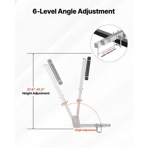 2 Pezzi Guide per Rimorchi di Barche e Imbarcazioni Rinforzate, Altezza Regolabile 27.6-41.3, Rotazione Fluida - Product Image 3