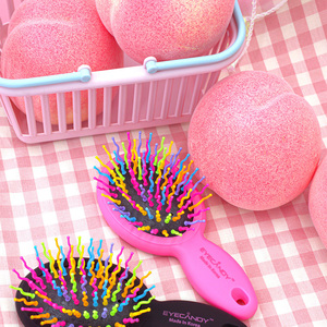 [JWORKS EXT] EYECANDY RAINBOW VOLUME S MINI HAIRBRUSH Mini Detangling Hair <b>Brush</b> Portable Travel Comb With Mirror Korea - Product Image 6