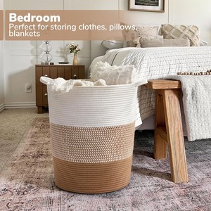 High On Demand Cotton Jute <b>Storage</b> <b>Basket</b> for Home Living Room Bedroom and Nursery <b>Storage</b> Available At Export Price - Product Image 6