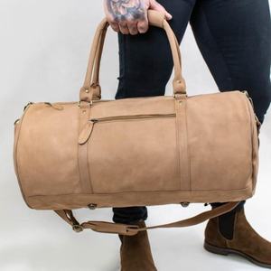 Sac de voyage en cuir véritable, couleur unie, élégant, sac à bandoulière, durable, grande capacité, sac de sport portable - Product Image 5