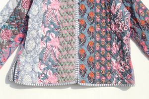 Veste patchwork femme | Vêtements d'extérieur imprimés colorés vintage | Manteau décontracté Boho coupe ample pour femme - Product Image 4