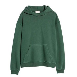 Sweat-shirt à capuche vert pour homme, coupe classique, décontracté, en molleton de coton, couleur unie, pour l'automne, avec poche, tricoté, manches longues, pour adultes - Product Image 5