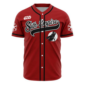 Maillot de baseball en polyester respirant avec logo personnalisé, nom, numéro, vêtements de sport d'équipe - Product Image 1
