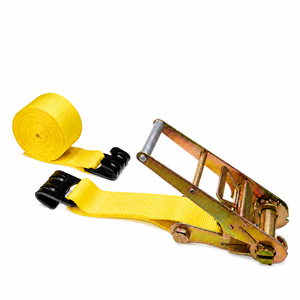 Fournisseur d'équipements de fret, sangle de fixation à cliquet en polyester 75 mm 8000 kg haute résistance pour la manutention de charges lourdes, service OEM - Product Image 1