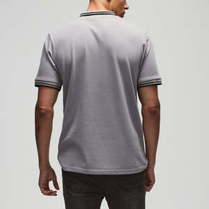 Camisetas Personalizadas para Hombre, 100% Algodón Grueso, Impresión DTG con Logotipo, Color Sólido, Tejido de Punto Holgado, Camiseta Polo con Letras - Product Image 3