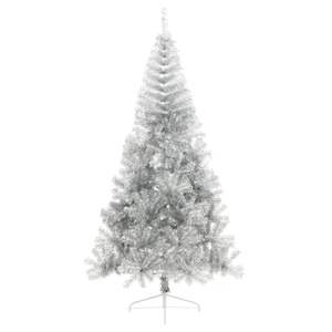 Árbol de Navidad Grande Plateado de PET con Diseño en Forma de Cono para Decoraciones Festivas - Product Image 2