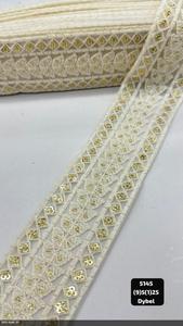 Dentelle florale brodée avec motifs floraux et feuillage, largeur 3 cm, rouleau de 9 mètres pour vêtements ethniques, sacs, chaussures et textiles de maison - Product Image 5