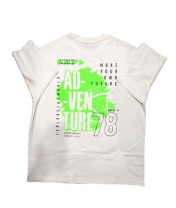T-shirt personnalisé pour homme 100 % coton 220 grammes coupe classique tricoté teint en fil uni à manches courtes épaules tombantes col côtelé étendu séchage rapide - Product Image 4