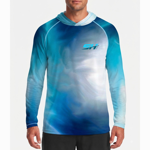 Sudadera de pesca sublimada para hombre a bajo precio, camisa de pesca con estampado personalizado, de secado rápido, transpirable, ropa de pesca de alto rendimiento para exteriores. - Product Image 1