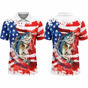 Customized High Quality Fishing Polo <b>Shirts</b> Short Sleeve Heat-Transfer Blank Anti-UV 50 Plus Size Quick Dry Breathable <b>Men</b> Wear - Product Image 1