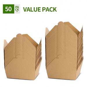 Caja de Papel Kraft Marrón Resistente a la Grasa para Llevar Comida, Ideal para Ensaladas - Product Image 6