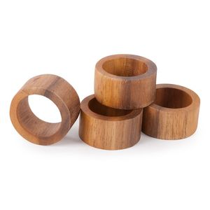Mango Wood <b>Modern</b> Luxury Geometric Napkin Ring Holder Set Eco-Friendly Durable Custom Logo Wedding Party <b>Dining</b> <b>Table</b> Events - Product Image 1