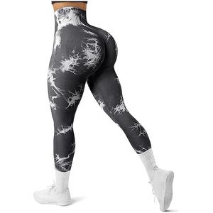 Leggings de yoga premium pour femmes, tie-dye, sans couture, taille haute, pour fitness, gym, entraînement, vêtements de sport, collants - Product Image 2