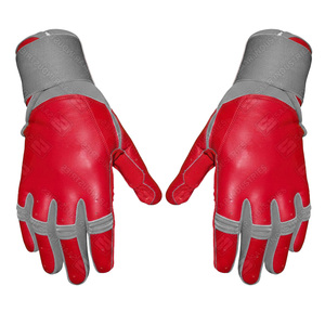 ถุงมือตีเบสบอลหนังสีแดง แบบสวมได้ทั้งสองมือ ปิดด้วยแถบตีนตุ๊กแก ทนทาน รองรับข้อมือ สำหรับฝึกซ้อม เหมาะสำหรับผู้ใหญ่ทุกเพศ - Product Image 5
