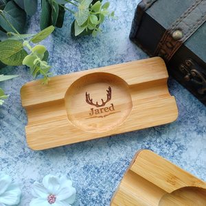 Cenicero Cuadrado Clásico de Madera Hecho a Mano por los Mejores Artesanos, Bandeja para Fumar, Porta Cigarrillos y Cigarros de Lujo, Artículo de Regalo Personalizado - Product Image 4