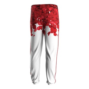 Pantalon de baseball rouge uni pour homme, imprimé par sublimation, polyester, coupe classique, fermeture éclair, toutes saisons, vêtements de sport, protection UV - Product Image 6